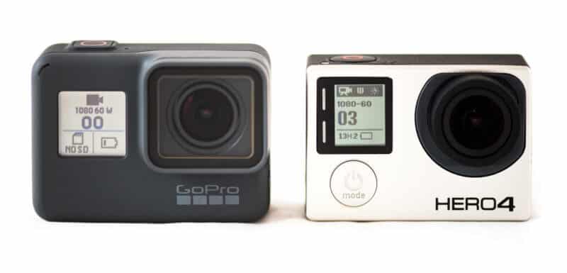 GoPro HERO5 Black vs HERO4 Black front view