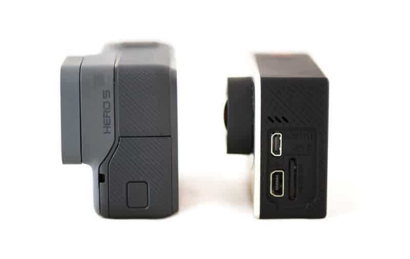 GoPro HERO5 Black vs HERO4 Black side view