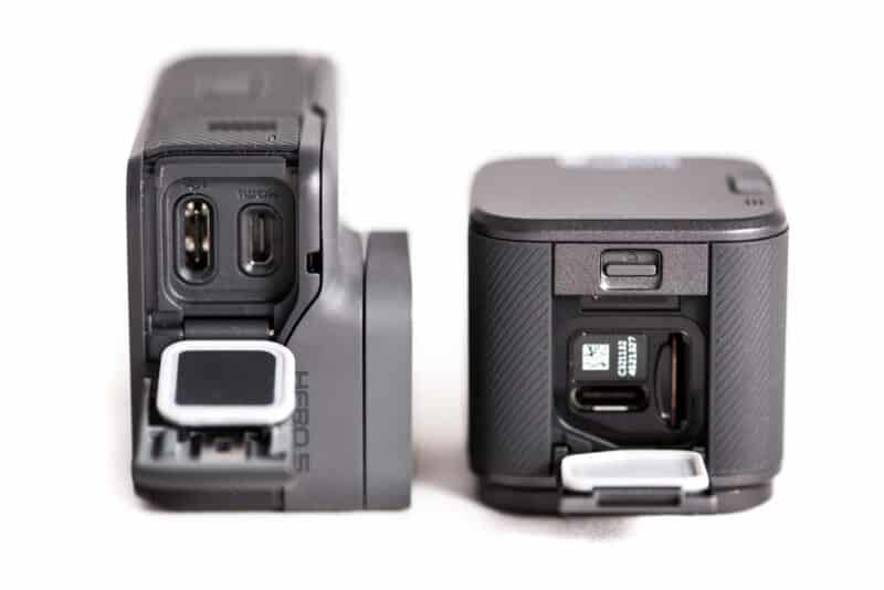 GoPro HERO5 Black vs HERO5 Session USB ports and connections