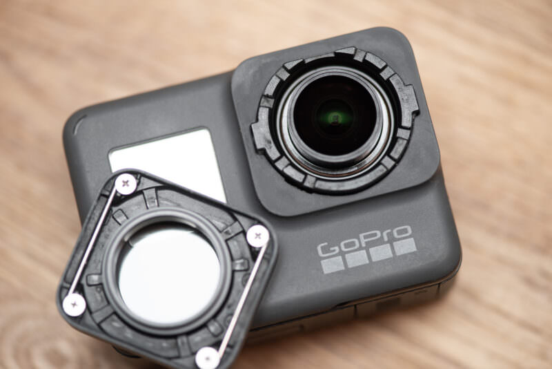 GoPro HERO5 Black Remove Lens Port Cover Removed