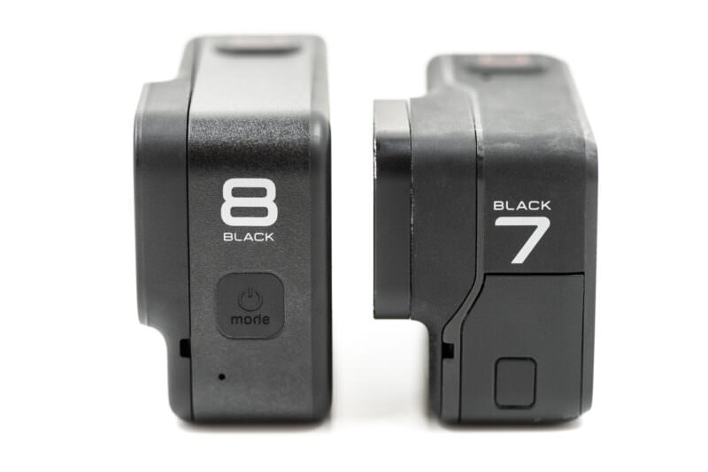 GoPro HERO8 Black vs HERO7 Black Side Profile