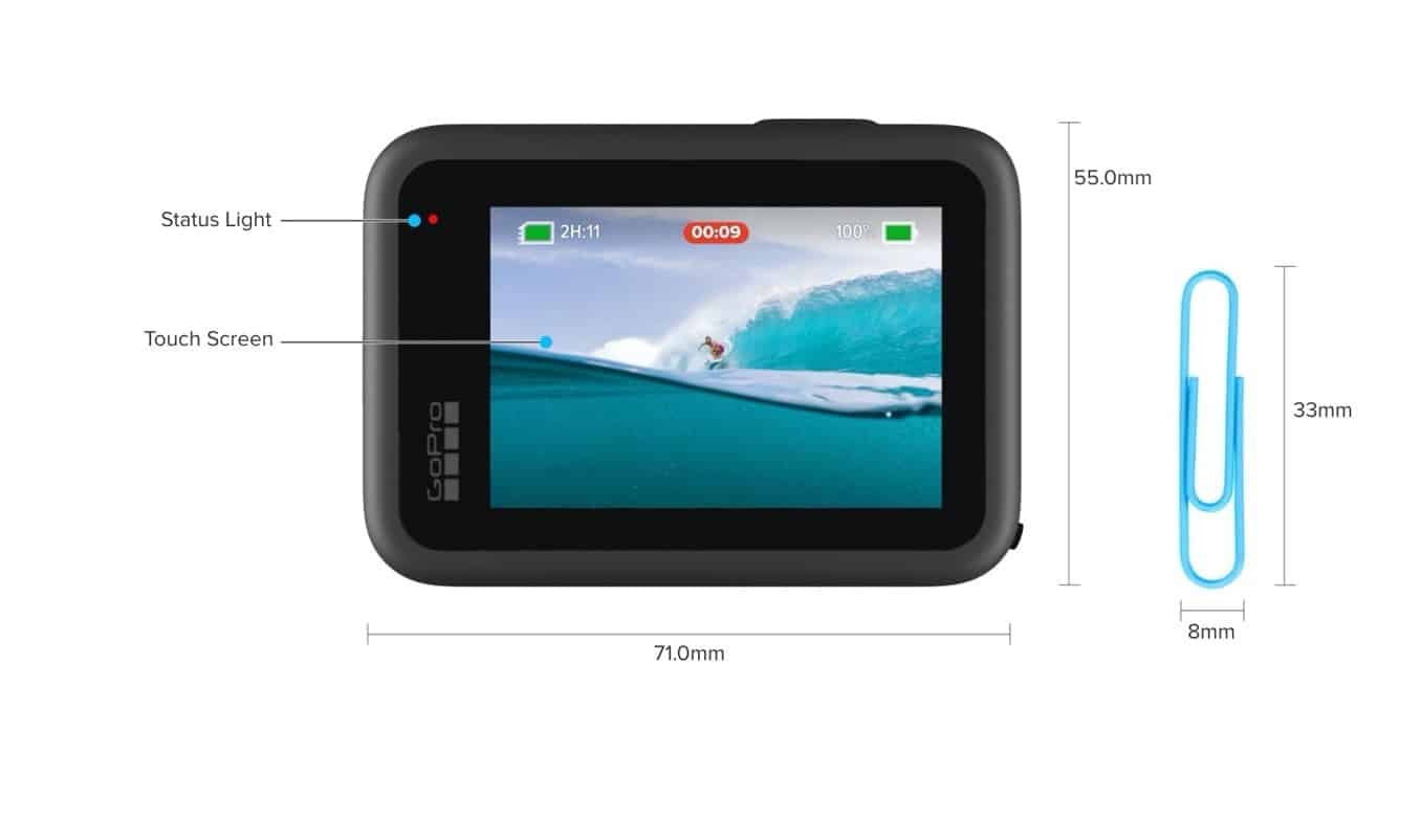 GoPro HERO9 Black Dimensions Back
