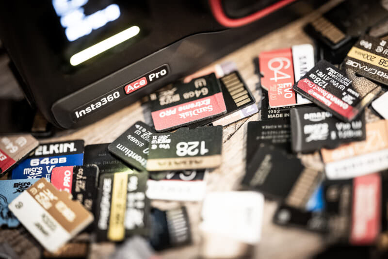Insta360 Ace Pro SD Cards. Photo by David Coleman - havecamerawilltravel.com