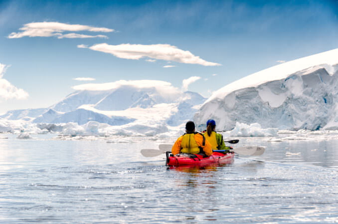 Kayaking Neko Harbour Glaciers Icebergs Antarctic Peninsula Antarctica