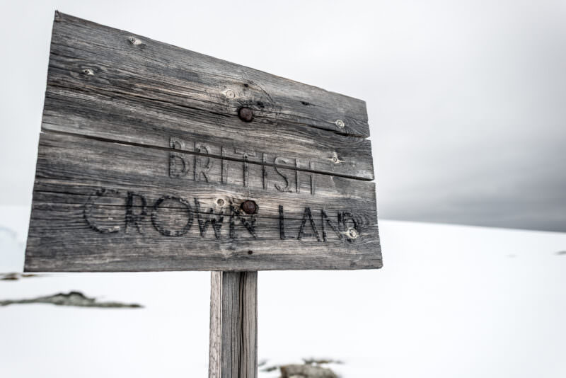 British Crown Land Sign Antarctica