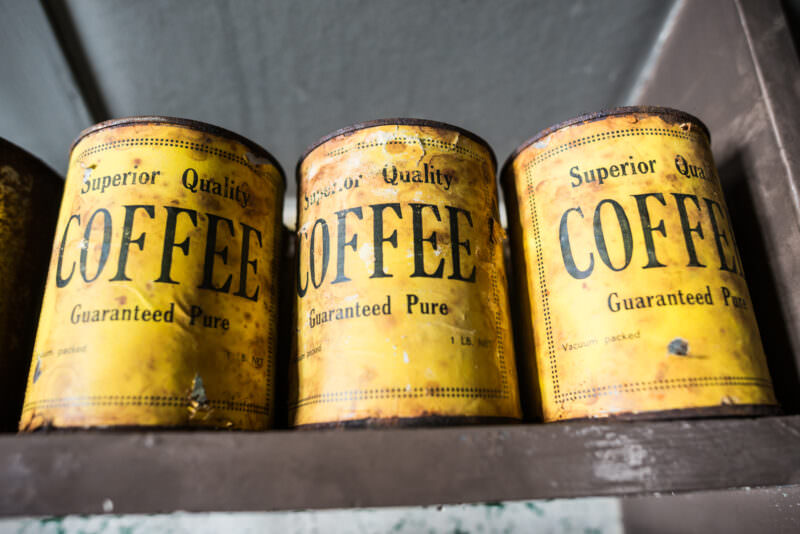 Wordie House Vintage Coffee Cans Winter Island Antarctica