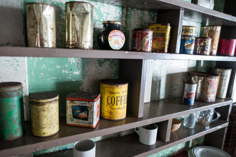 Wordie House Kitchen Food Storage Cans Winter Island Antarctica