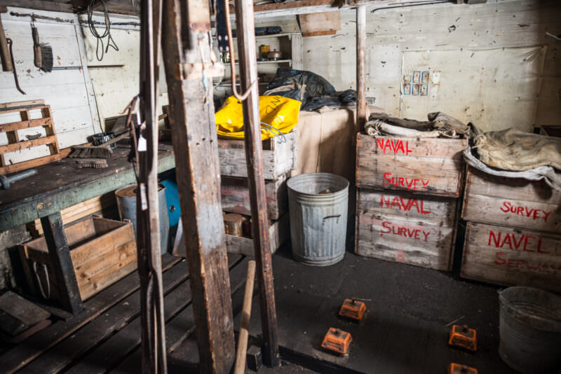Wordie House Workshop Storage Area Winter Island Antarctica