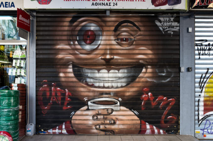 Street Art and Graffiti Examples in Athens Greece