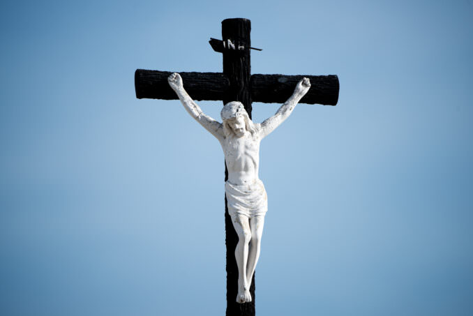 Cemetery Crucifix White Marble Jesus Black Cross Granada Nicaragua