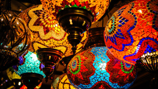 Grand Bazaar Hanging Lights Istanbul Turkey