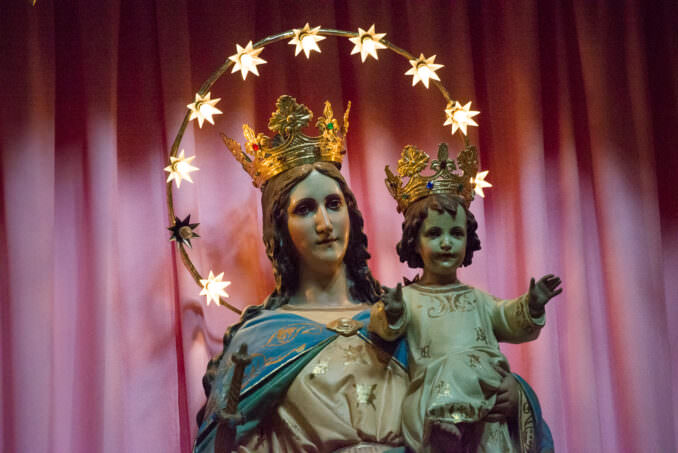 Iglesia de Santa Inés Madonna and Child Statue Mexico City