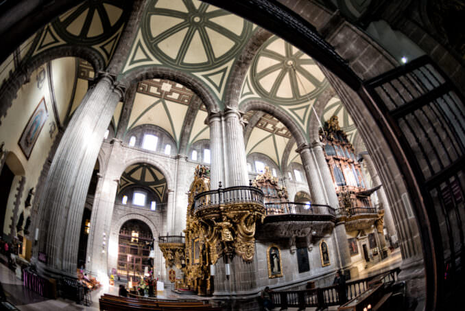 Catedral Metropolitana Interior Baroque Pulpit and Organ Mexico City
