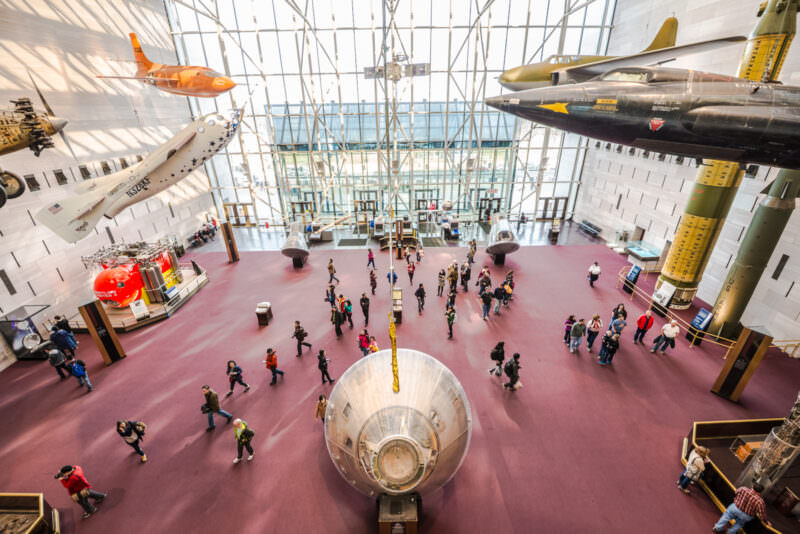 Smithsonian National Air and Space Museum in Washington DC Main Foyer