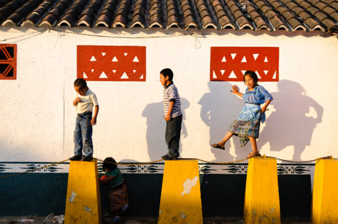 Guatemalan Children Playing Antigua Guatemala