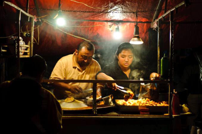 Chichicastengo market food at night