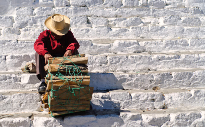 Firewood Seller Capilla del Calvario Church Chichicastenango Guatemala