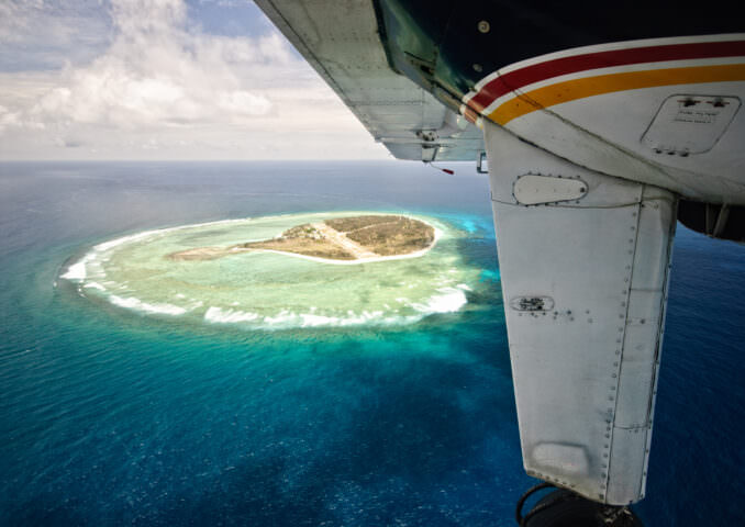Aerial view of Lady Elliot Island