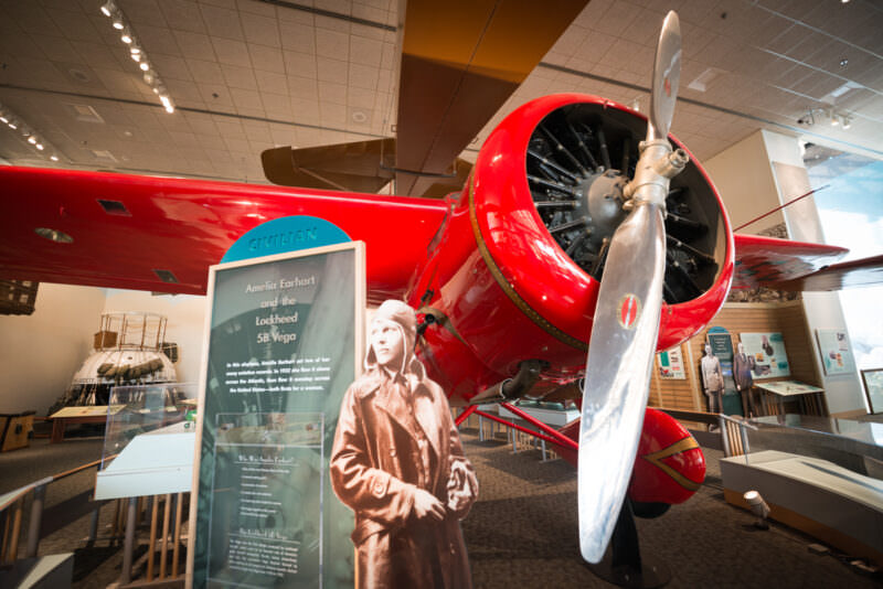 Smithsonian National Air and Space Museum in Washington DC Amelia Earheart Exhibit