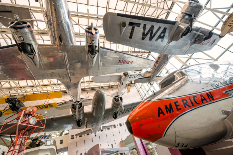 Smithsonian National Air and Space Museum in Washington DC Commercial Aviation Exhibit