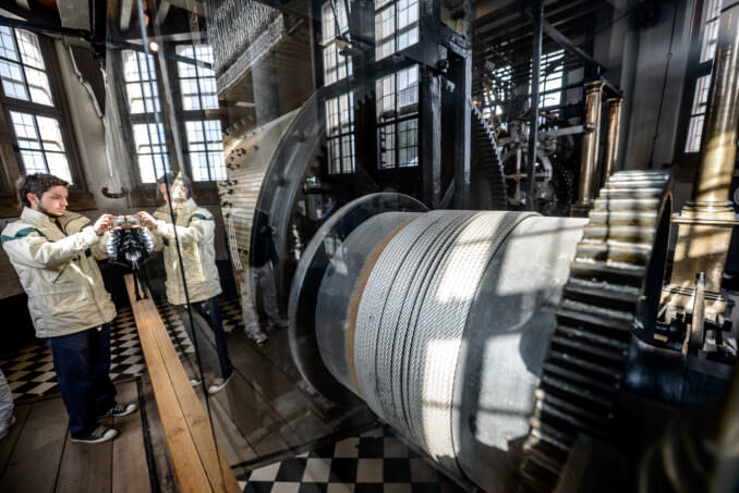 Belfry Carillon Mechanical System Bruges Belgium