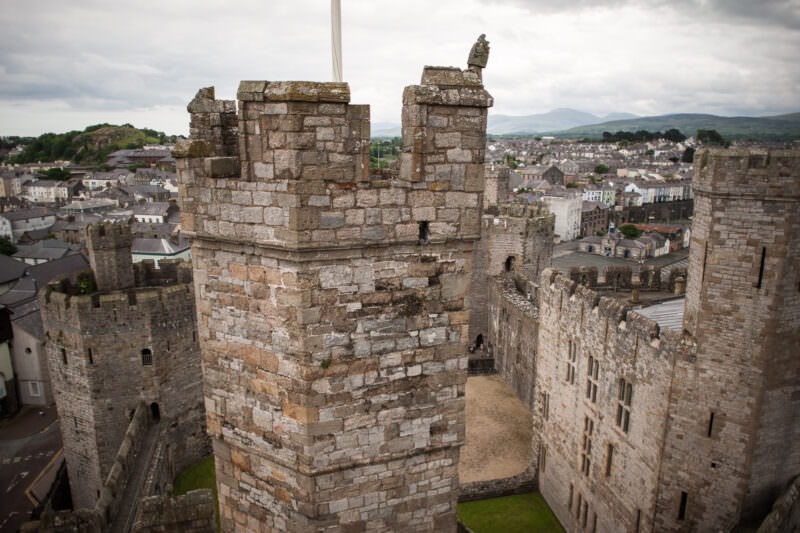 Eagle Tower, the largest polygonal tower at Caernarfon Castle