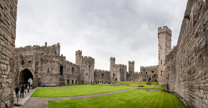 Caernarfon Castle Interior Courtyard Caernarfon Wales