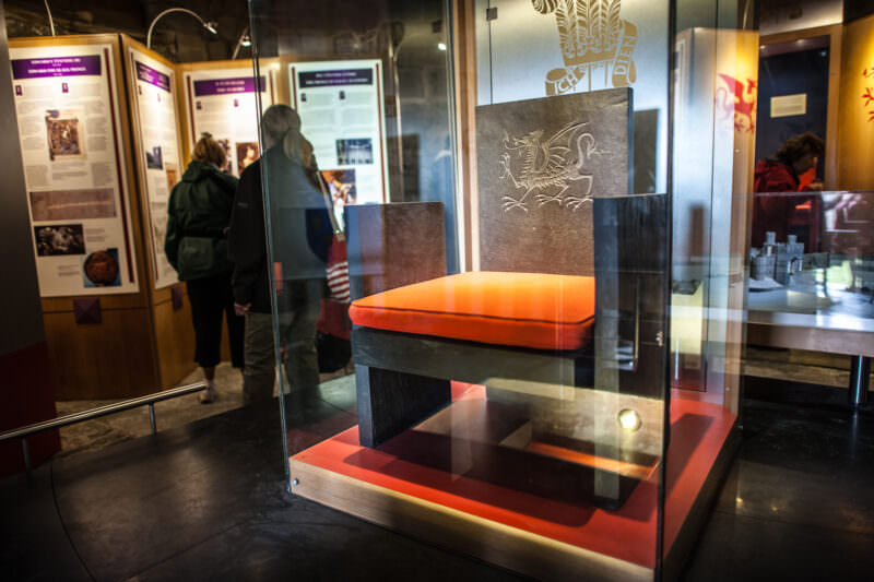 Slate throne used for Prince Charles's 1969 investiture at Caernarfon Castle
