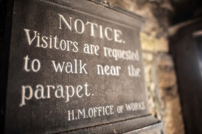 Caernarfon Castle H.M. Office Of Works Sign