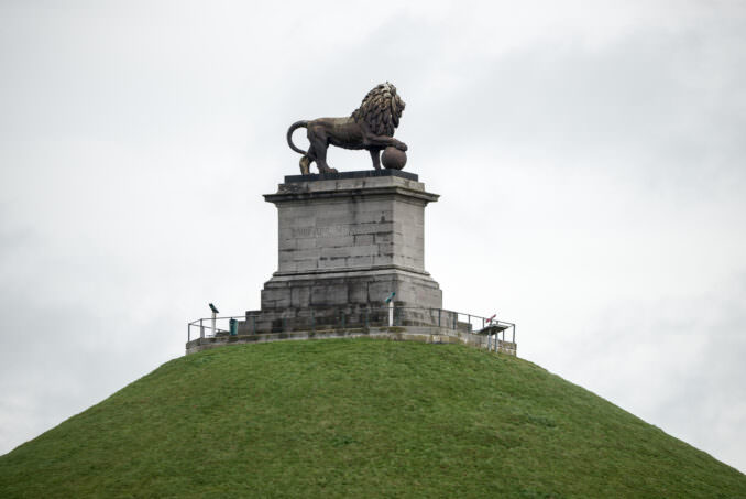 Lion's Mound Lion Statue Waterloo Belgium