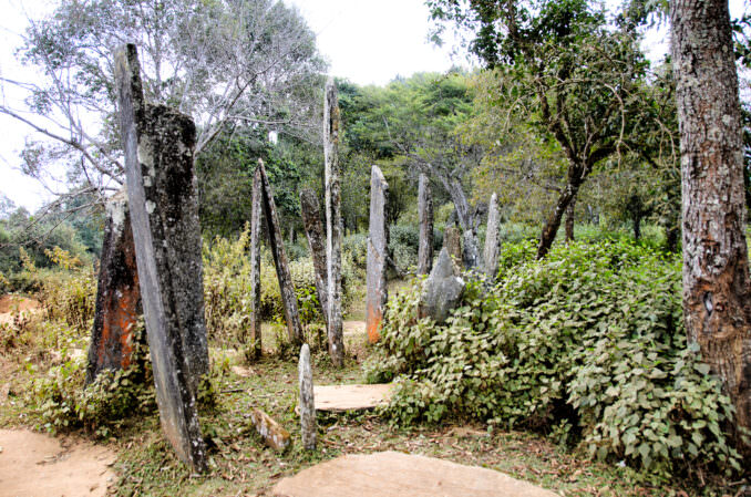 Hintang Standing Stones Weathered Menhirs Sam Neua Laos