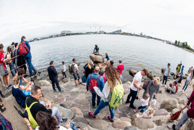 The Little Mermaid Statue Langelinie Promenade Copenhagen Denmark