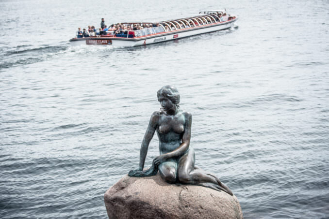 The Little Mermaid Statue Bronze Copenhagen Denmark