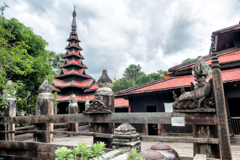 Bagaya Monastery (Bagaya Kyaung) in Inwa, Myanmar (Burma)