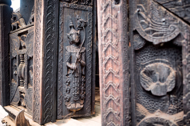 Bagaya Monastery (Bagaya Kyaung) in Inwa, Myanmar (Burma)