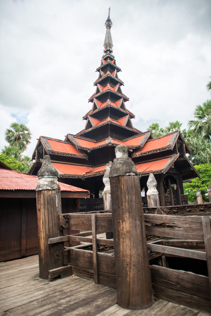 Bagaya Monastery (Bagaya Kyaung) in Inwa, Myanmar (Burma)
