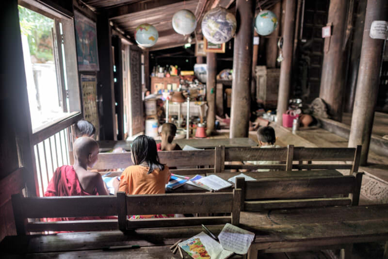 Bagaya Monastery (Bagaya Kyaung) in Inwa, Myanmar (Burma)