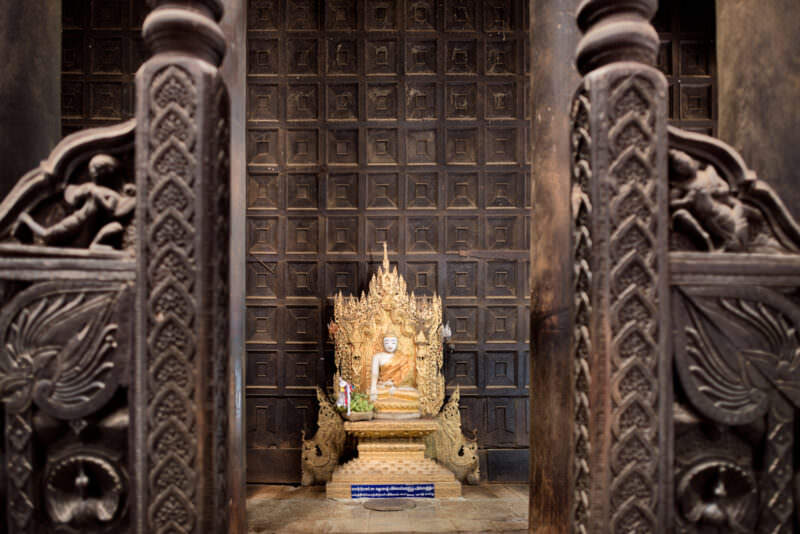 Bagaya Monastery (Bagaya Kyaung) in Inwa, Myanmar (Burma)
