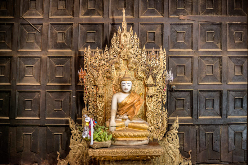 Bagaya Monastery (Bagaya Kyaung) in Inwa, Myanmar (Burma)