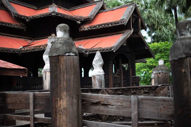 Bagaya Monastery (Bagaya Kyaung) in Inwa, Myanmar (Burma)