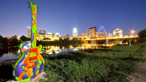 Austin City Limits Guitar Sculpture Downtown Austin