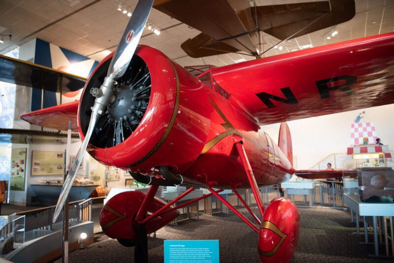 Amelia Earhart's Plane at the Smithsonian National Air and Space Museum in Washington DC