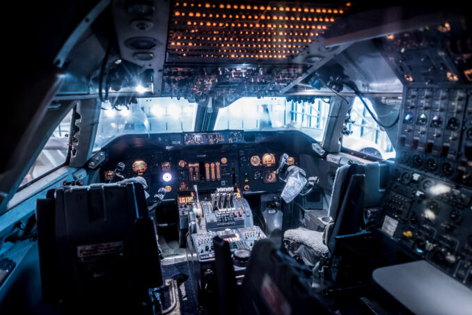 Cockpit Of Boeing 747 Airplane Smithsonian National Air And Space Museum Washington DC