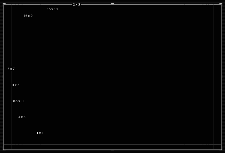 How to Use Lightroom's Crop Overlays to Help with Composition - screenshot of aspect ratios