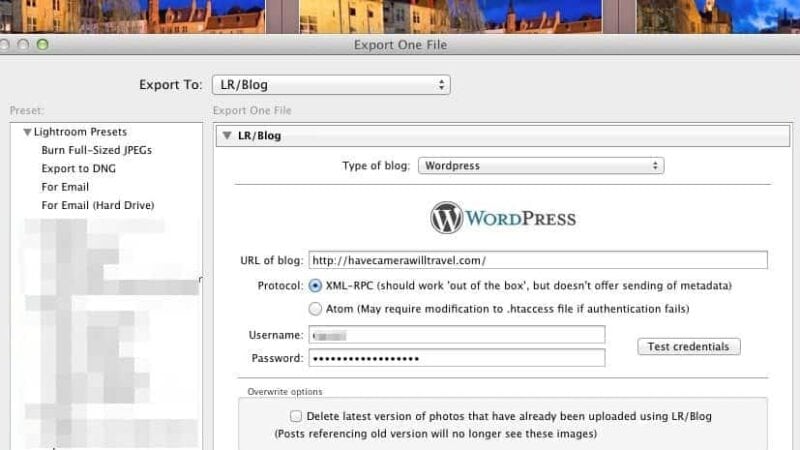 How to Upload Photos Directly From Lightroom to Wordpress