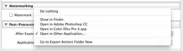 Screenshot of Using ImageOptim with Adobe Lightroom Classic
