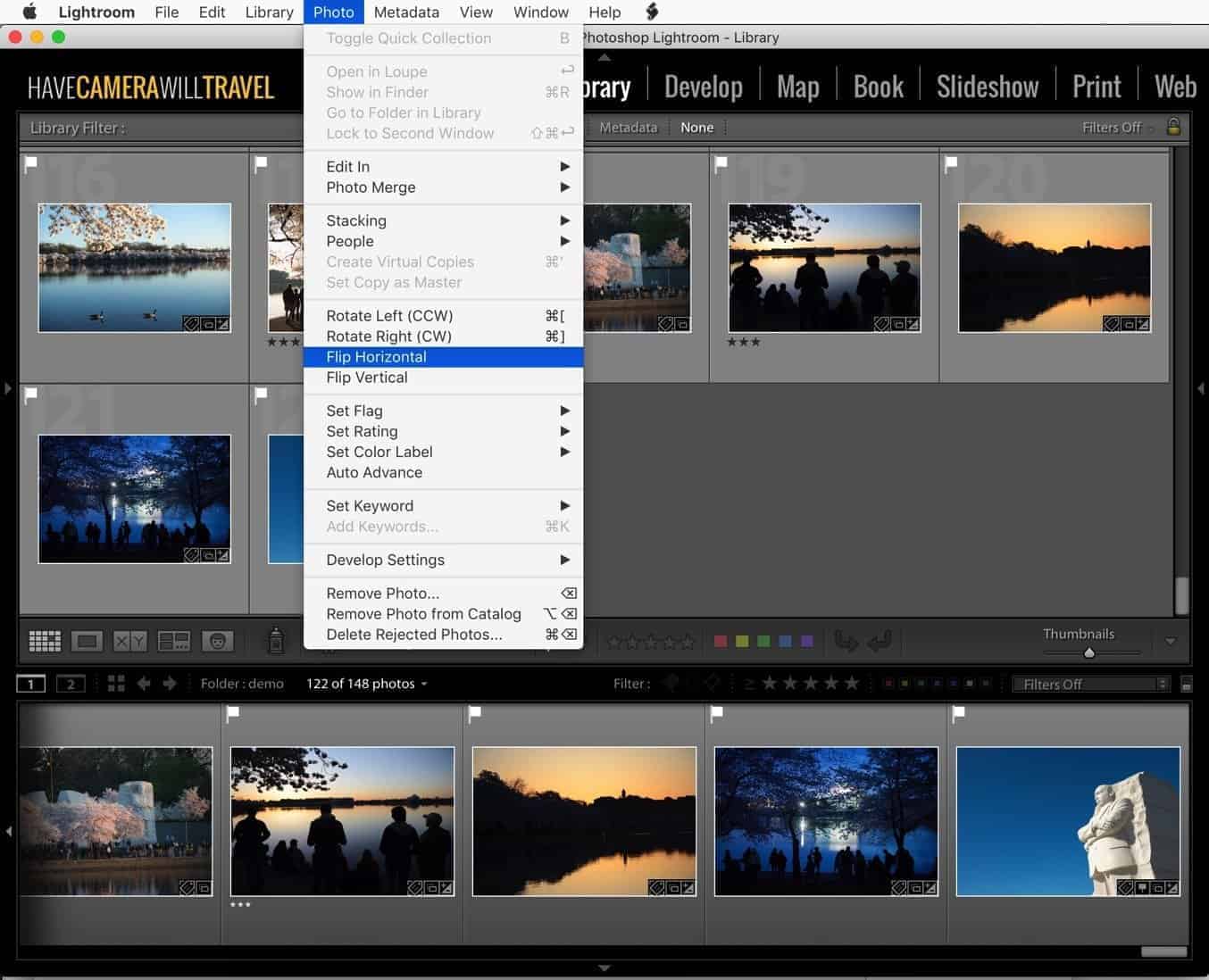 Lightroom Flip Library Grid