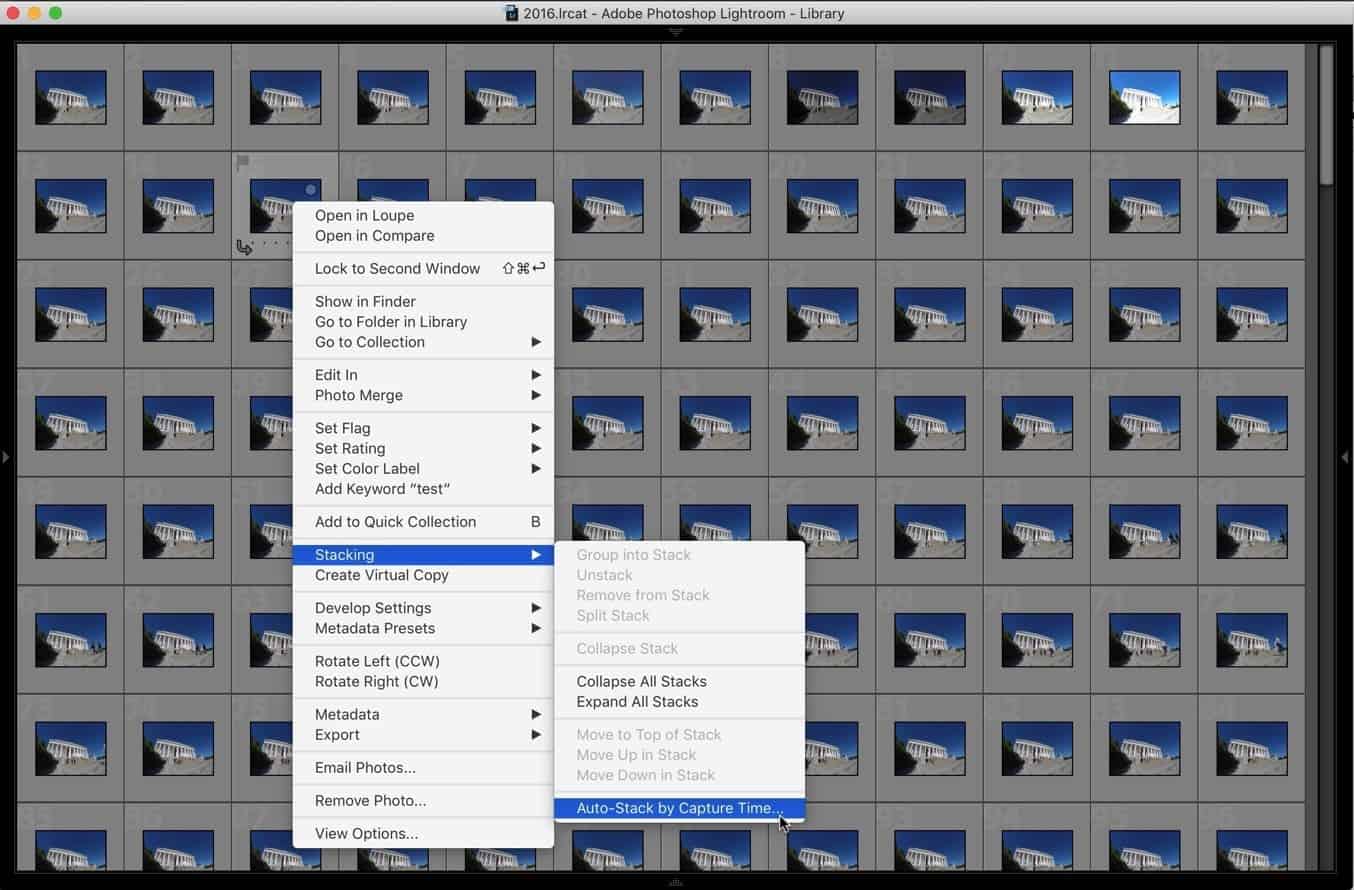 Screenshot of How to Use Lightroom Classic's Auto Stack by Time Feature