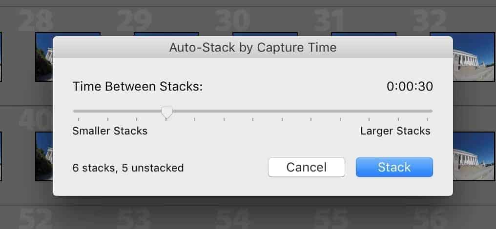 Screenshot of How to Use Lightroom Classic's Auto Stack by Time Feature