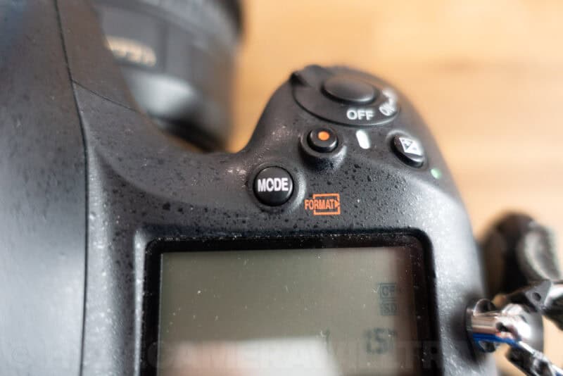 Nikon D810 Format Buttons
